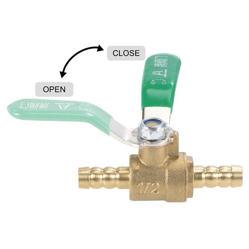 sourcing map Brass Air Ball Valve Shut-Off Switch 8 mm