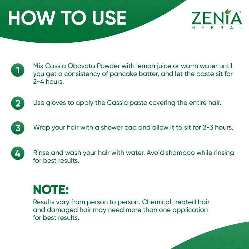 100g - Zenia Cassia Obovata Neutral Henna Powder