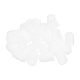 uxcell 28Pcs Silicone End Caps, 9mm(11/32") ID 13mm(1/2") Height Round Rubber Elastic Screw Thread Protectors Soft Flexible Screw Bolt Covers Caps for Metal Tube Rod Bolt, Clear