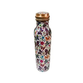 Butterfly Copper Water Bottle 34 Oz,Joint Free-Ayurveda Health For Travelling Purpose Copper Vessel for Drinking Water Bottle, Yoga, Fitness,school Gift for Christmas Birthday - Capacity 1000 Ml