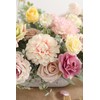 rongflower Light Pink Artificial Flowers Combo Set Fake Flower Leaf