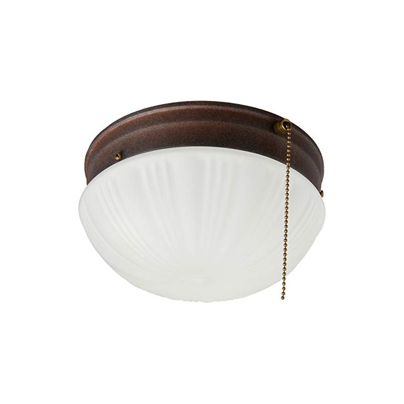 6720200 Two-Light Flush-Mount Indoor Ceiling Fixture with Pull Chain, Sienna