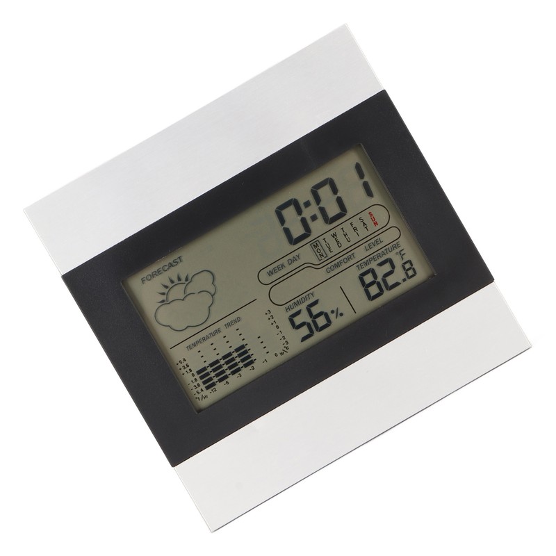 Digital Weather Clock Temperature and Humidity Display Aluminum Shell Digital