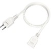 Extension Cord, 3.3 ft (1 m), Short, White, Outlet, 1