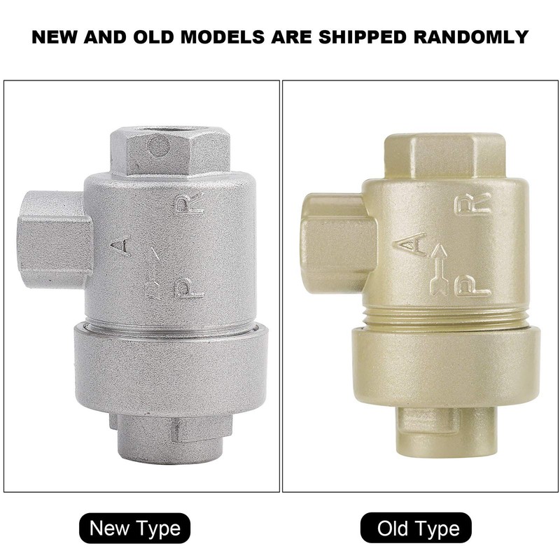 ASHATA Aluminum Air Valve,Threaded 1/4" BSPT Aluminum One-way Quick Exhaust