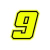 4R Quattroerre.it 13389 Number Racing 9 Moto GP Fluorescent Yellow