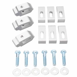 Truck Mounting Clamps, 6pcs Truck Bed Cover Clamps 1112514 Aluminum Low Pro Truck Mounting Clamps for Most Truck Beds (Silver)