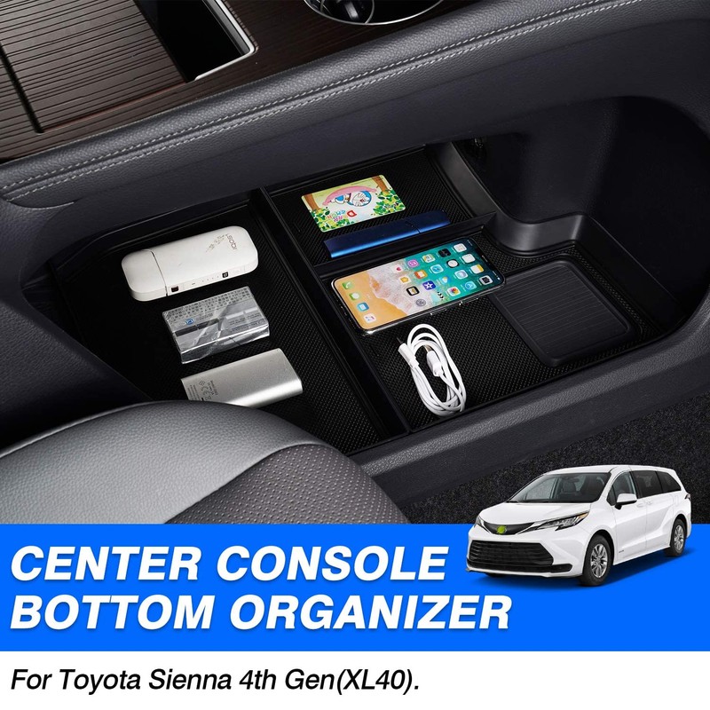Autorder Lower Center Console Organizer Toyota Sienna 2021-2026 Interior Accessories