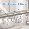 24 Pack Double Shower Curtain Hooks Rings, TENOVEL Double Sided