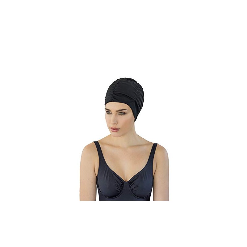 Fashy Women's Fabric Polyester Lined Swim Turban - Black