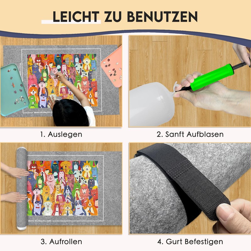 Nariolar Puzzle Mat - Puzzle Mat Roll 500/1000/1500 Pieces, Practical