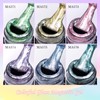 MEET ACROSS Gel Nail Polish Set, 6 Colors Cat Eye
