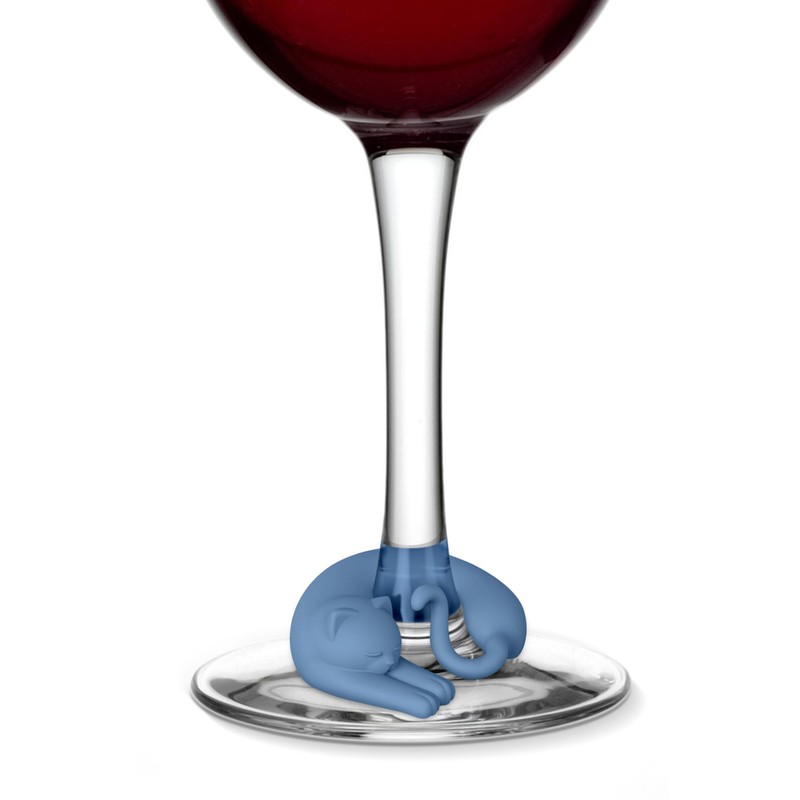 Genuine Fred Wine Lives Kitty Drink Markers, Set of 6