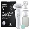 Braun Silk-épil 9 SkinSpa Epilator, Wet & Dry, 9-080, Silver