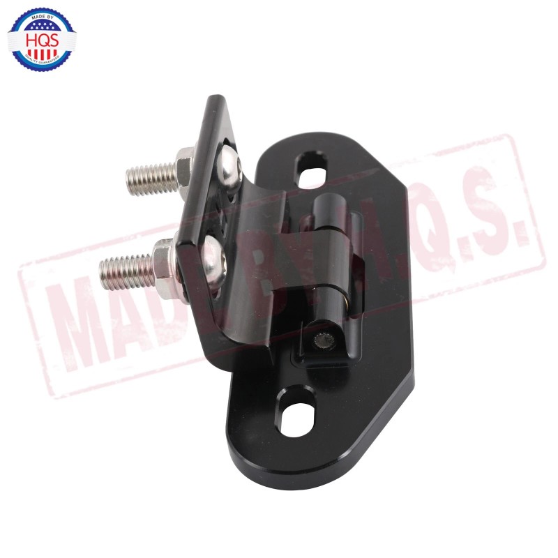 HQS Black Pair Billet Aluminum Rear Hatch Hinges For 1982-1992