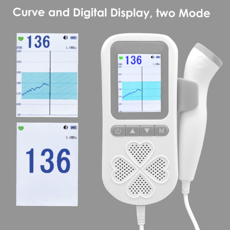 Fetal Heartbeat Monitor 3 Modes Accurate Measurement Noise Reduction Heart