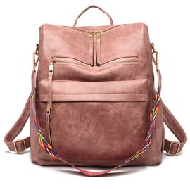 ZOCILOR Women's Fashion Backpack Purse Multipurpose Design Convertible Satchel Handbags Shoulder Bag Travel bag, Pink, ONE_SIZE, Fashion