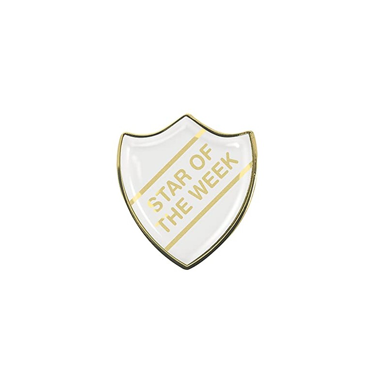 Capricornone Gel Domed Star of The Week White School Shield