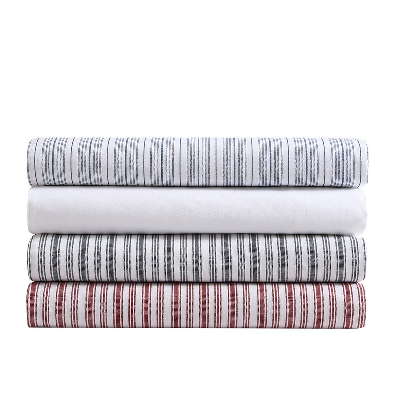 Nautica - Queen Fitted Sheet, Cotton Percale Bedding, Casual Home