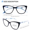 AQWANO Stylish Cat Eye Computer Reading Glasses Designer Blue Light