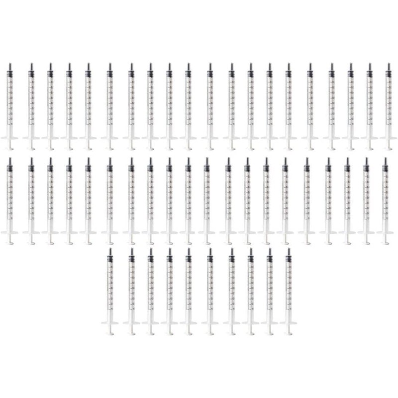 1ml Syringe with Caps ( White 50 pieces)