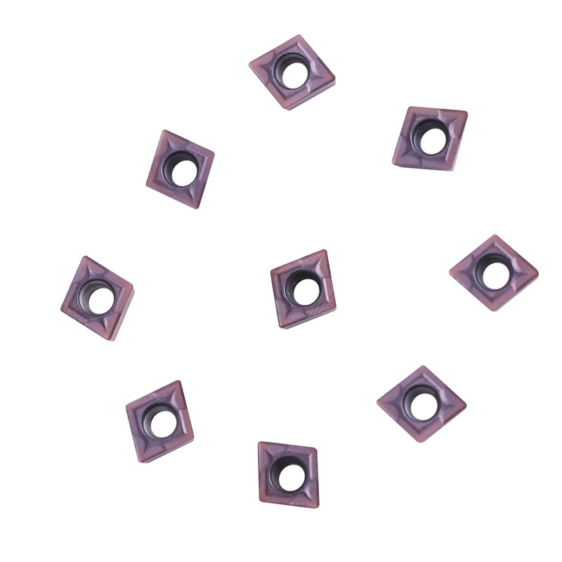 FTVOGUE 10pcs CNC Carbide Tips Inserts, CCMT060204 VP15T Lathe Turning