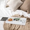 18×16 Inch Glossy White Acrylic Serving Tray with Handles Extra