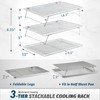 Stainless Steel Stackable Cooling Rack for Baking, 3 Tier 12”x