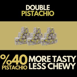 Turkish Delight Duduble Extra Pistachio by BAKIRKAZAN, %40 PISTACHIO Turkish Delights Candy 8.8 oz, Luxury Food Gifts, Turkish Delights Assorted Flavors Gourmet, Best Food & Beverage Gifts Option, Lokum, Vegan Snacks Traditional Confectionery Lokum