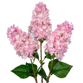 3 piezas de flores artificiales de hortensia de 28 pulgadas de tallo largo, flores falsas rosadas para jarrón, decoración de flores de seda de tacto real para arreglos florales, hogar, casa de campo