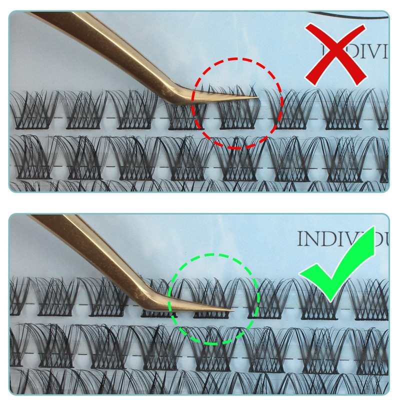 Oreola Individual Eyelashes, Pack of 120 Clusters, 3D Fake Lashes,