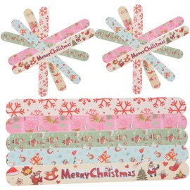 Ipetboom Pack of 24 Christmas Nail Files, Colourful Nail Buffers, Double-Sided Emory Boards, Mini Emory File for Women and Girls, Fingernails Shapes
