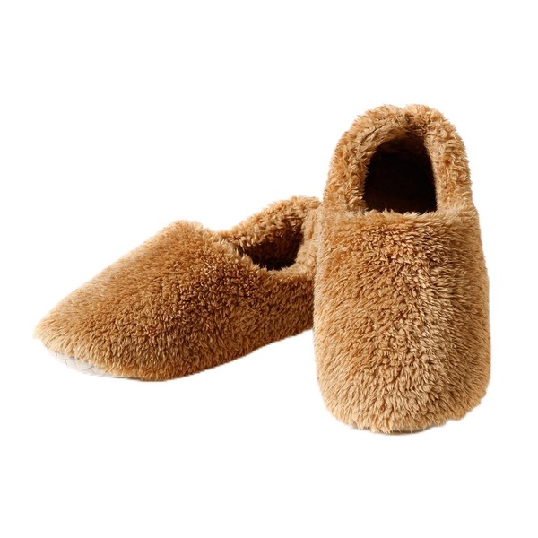 Rilobi Room Shoes, Winter, Room Socks, Men's, Warm, Fluffy Slippers, Women's Footwear, Warm Goods, Indoor, Cold Protection, Winter, Camel