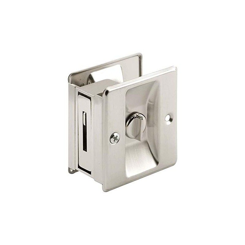 Prime-Line N 7239 Pocket Door Privacy Lock with Pull -