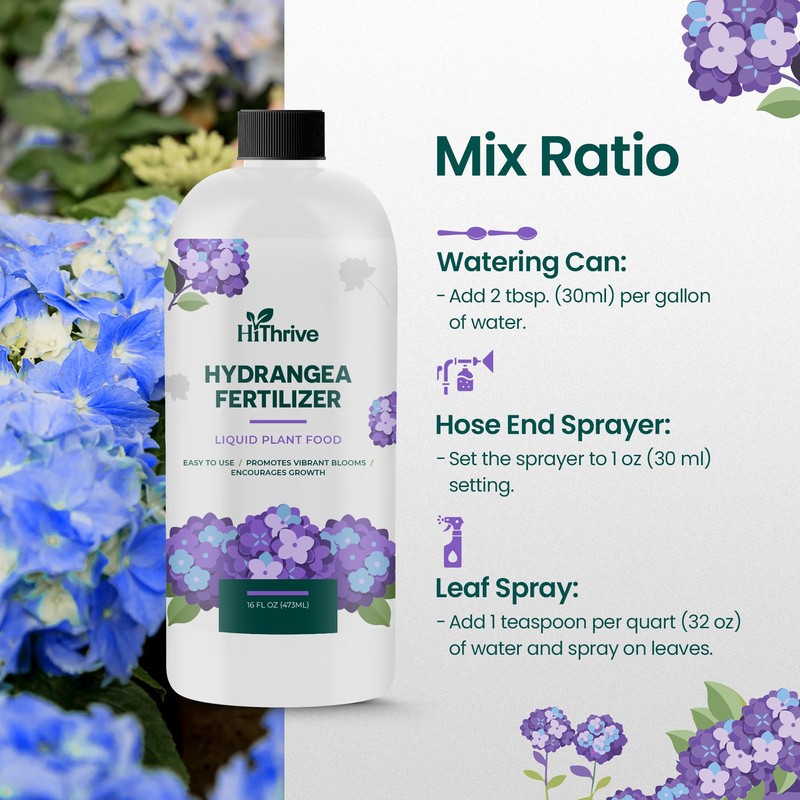 Hydrangea Fertilizer for Lush Growth, Strong Stems & Vibrant Blooms,