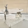 2 Tier Acrylic Bathroom Countertop Organizer Shelf with WaterDesign, Multifunctional