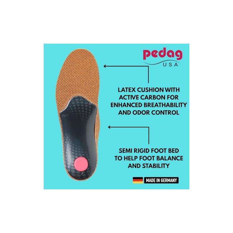 Pedag Worker Active Orthotic Foot Support, M11/eu 44, 4.2 Ounce
