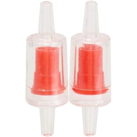 2Pcs Red Backflow Prevention Valve Aquarium Check Bubble Air Pump Valve for Fish Tank Aquarium Air Pump Accessories，Aquarium Pumps and Filters