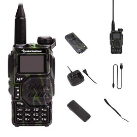 Quansheng UV-K5 Radio USB-C Charging Dual Band Two Way Radio Long Range for Adult 5W Long Range Handheld Radio NOAA Scrambler/DTMF One Key Copy Camo