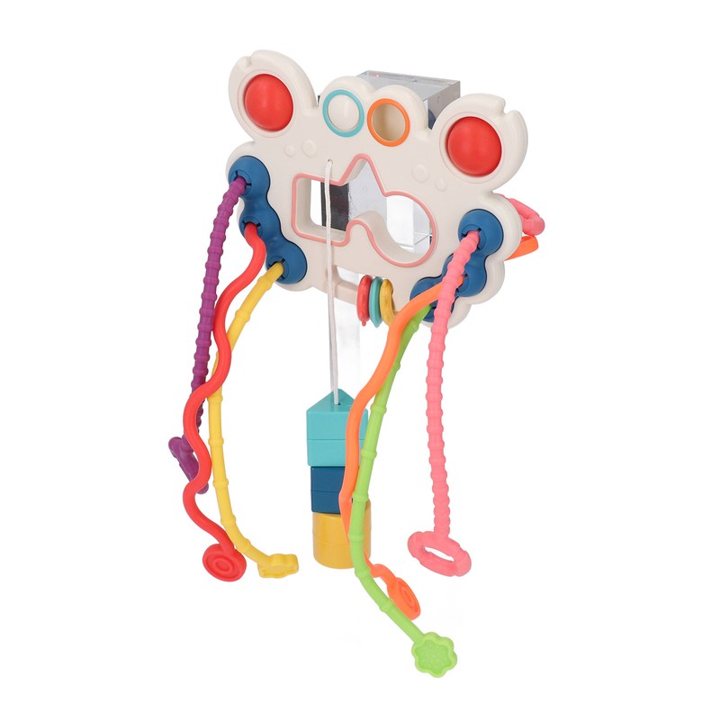 Pull String Interactive Toy Plastic Colorful Pulling Toy for Visual