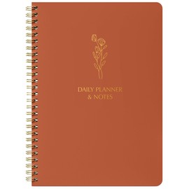 Simple Daily Planner Undated & To Do List Notebook for Work: With Hourly Schedule - 6.5x9.25" Terracotta - Aesthetic Planner Notebook for Life Tasks - Day & Hour Agenda, Organizer Notepad Journal