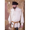 Elbenwald Medieval Lace Up Shirt Störtebecker Natural Cotton X-Large