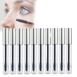 Botella de rímel vacía, 12 ml, 10 piezas, contenedor de tubo de aceite de crecimiento de pestañas vacías, botella dispensadora de rímel botellas dispensadoras portátiles con cepillo para el hogar