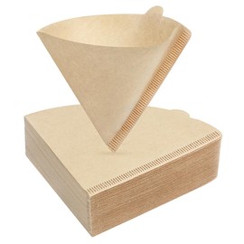 YICOTA 100 Pieces Coffee Filter Papers Disposable Unbleached Coffee Filters Compatible with V60 Size 02 Cone Filter Paper for Coffee Dripper Pour Over Coffer Makers (1-4 Cups)