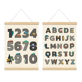 Alphabet Wall Chart for Toddlers 1-3 | ABCs & 123s Kids Learning Educational Gift for Toddler Ages 2 3 4 5, Wall Decorations for Pre-School Kindergarten Classroom Nursery Homeschool Poster Hanger