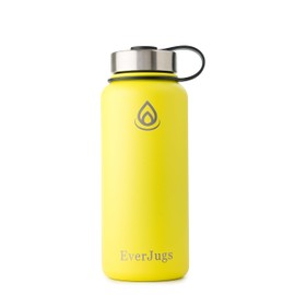 EverJugs Water Bottle - 32 Oz, Wide Mouth, Premium Stainless Steel Lid/Bottle, Double Walled Vacuum Insulated, Thermo Mug, Metal Flask, Leak Proof, Eco-Friendly
