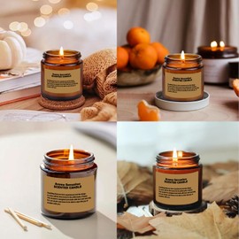 2 Pack Candles for Home Scented, Aromatherapy Jar Candle Gifts for Women, Natural Soy Wax Amber Candle Set, Scented Candles Set for Birthday Valentine Mother's Christmas Day Present