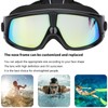 Electroplated Large Frame Swim Goggles Anti Fog Silicone Swimming High