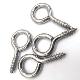 Lumaid 100pcs 29mm Small Eye Screw Hooks Eye Screws Self Tapping for Wood, Cork Top Bottles, DIY Jewelry, Carbon Steel with Nickel Plated