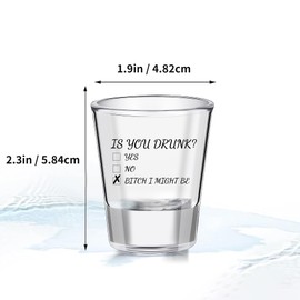 Mokoart Is You Drunk Shot Glass - Cute Shot Glasses for Women or Men - Funny Shot Glasses for Adults - Fun Gifts for Men or Women - Silly Drinking Glasses for Adults